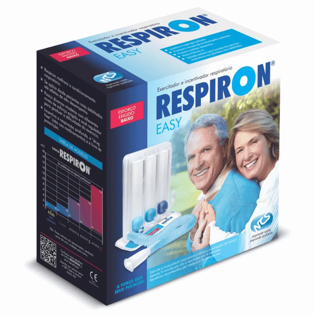 Respiron Easy - Resistência Leve - Exercitador Respiratório Incentivador Pulmonar Fisioterapia