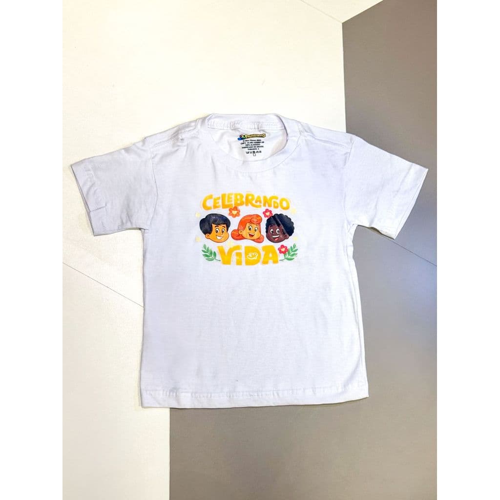Camiseta Infantil 3 Palavrinhas - Celebrando a vida