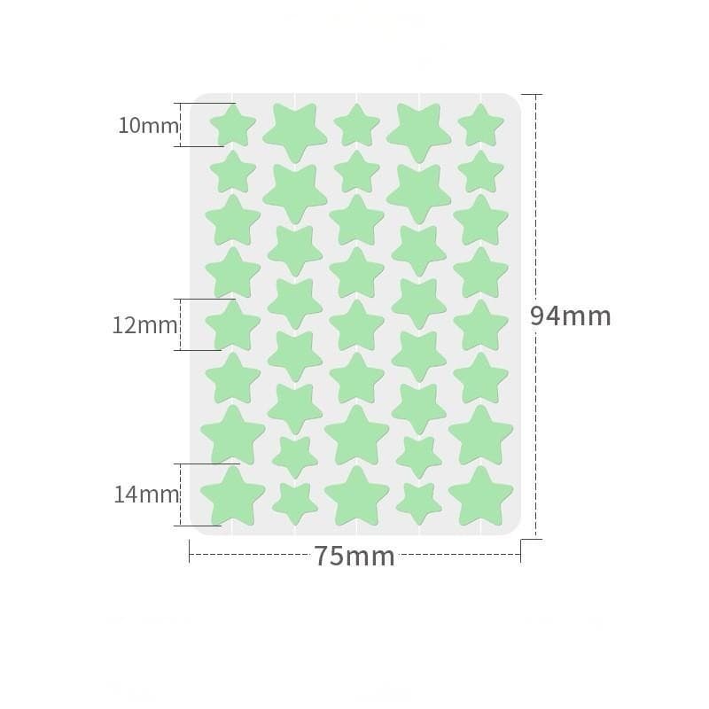 KIT 40 adesivos em formato de estrela para acne pode reparar e atenuar cicatrizes de acne.