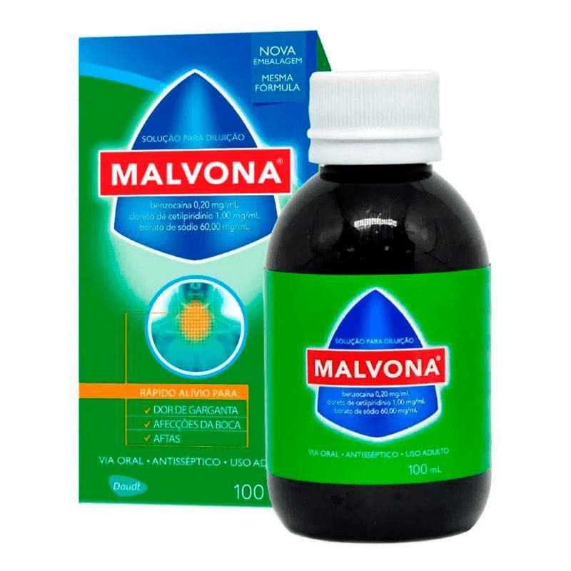 Solução Antisséptica Bucal Malvona 100ml