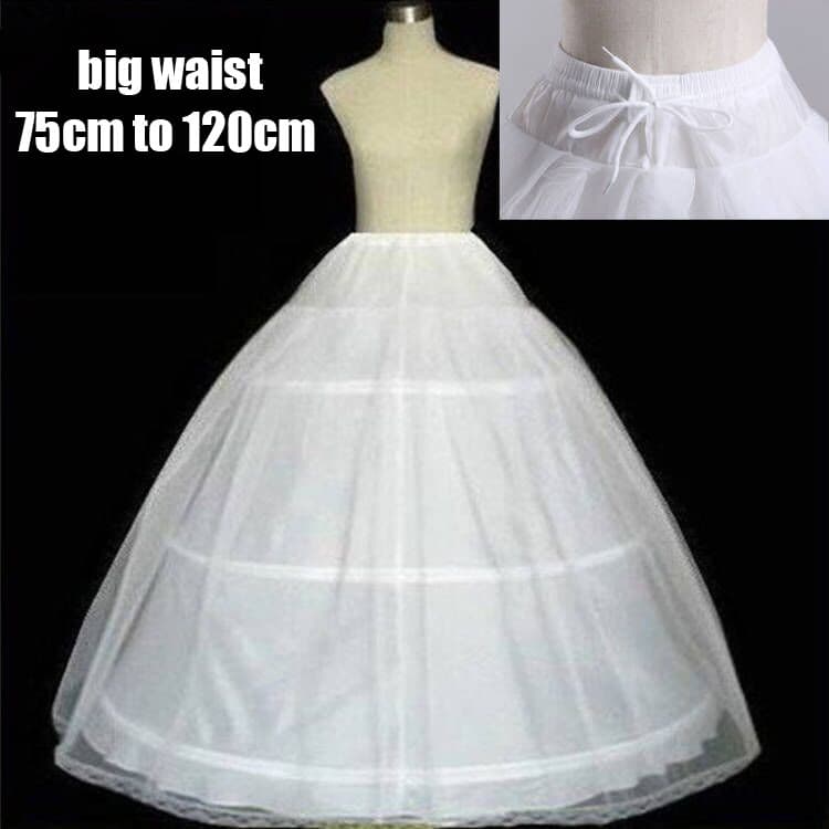 Saia de Crinolina Anagua com 3 Argolas, Tamanho Grande, para Vestido de Casamento e Festa RADP