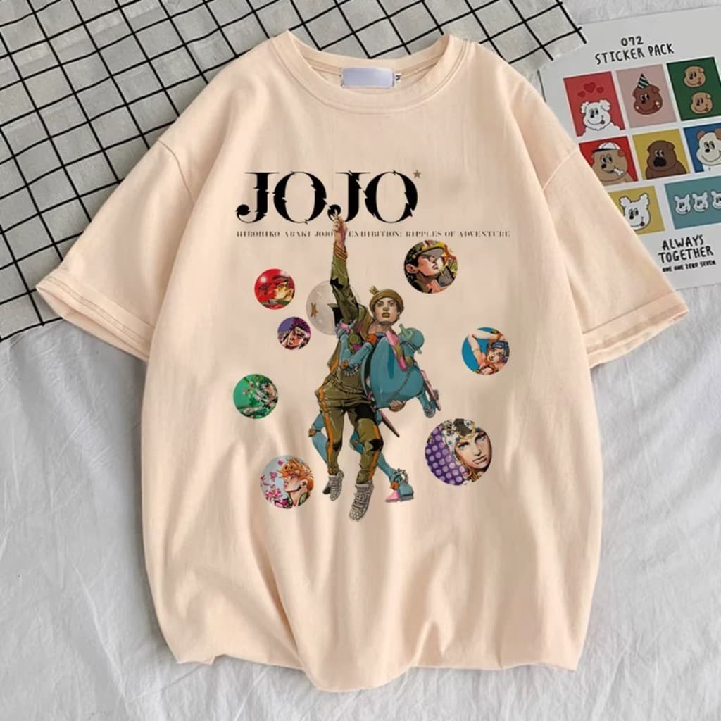 Camiseta Jojo bizarre aventure Camisa Manga Blusa Unissex y2k Blusa Algodão do P ao Pluz size G3