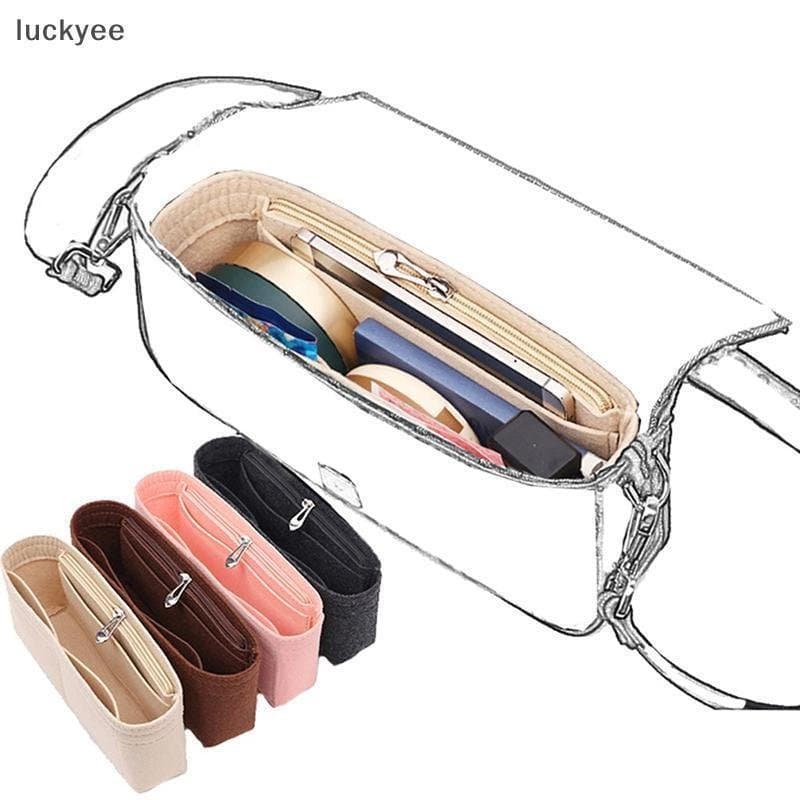 luckyeo 1 Peça Organizador De Bolsa De Feltro , Organizadores De Maquiagem , Forro Perfeito Para Bolsas Femininas De Mar