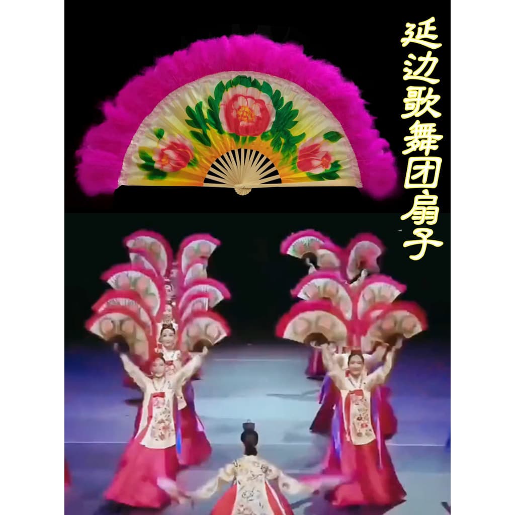 Yangbian fã cantando dança grupo dança coreana dança quadrada desempenho adereços Yangko feminina clássica f