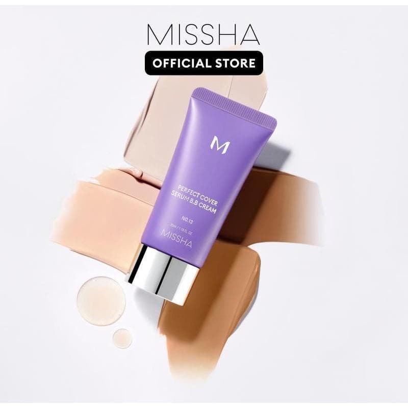 [MISSHA Oficial] M Perfect Cover Serum BB Cream (35ml) - BB Cream Infundido com Sérum de Lisado de Fermento Bifida para