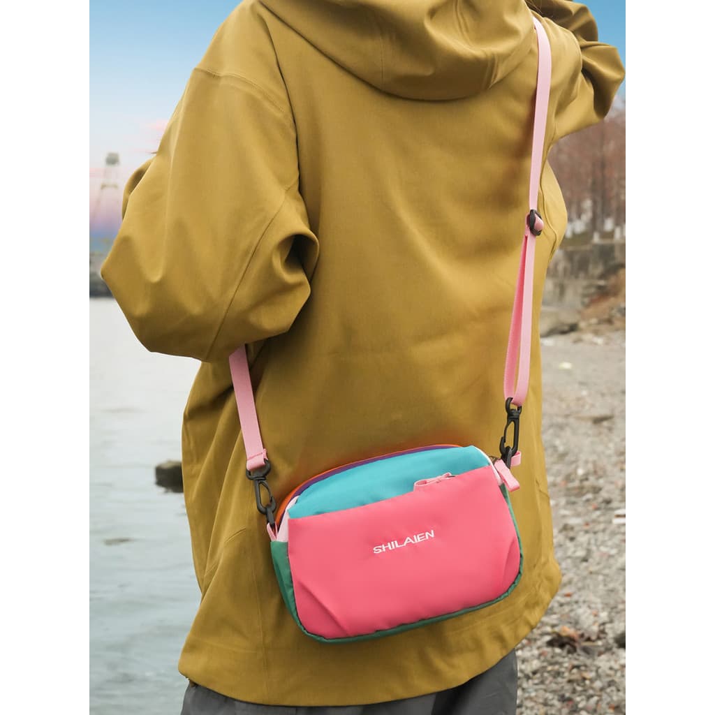 Bolsa mensageiro ao ar livre esportes lazer bolsa de ombro pequena bolsa quadrada masculina feminina Street Wear ins est