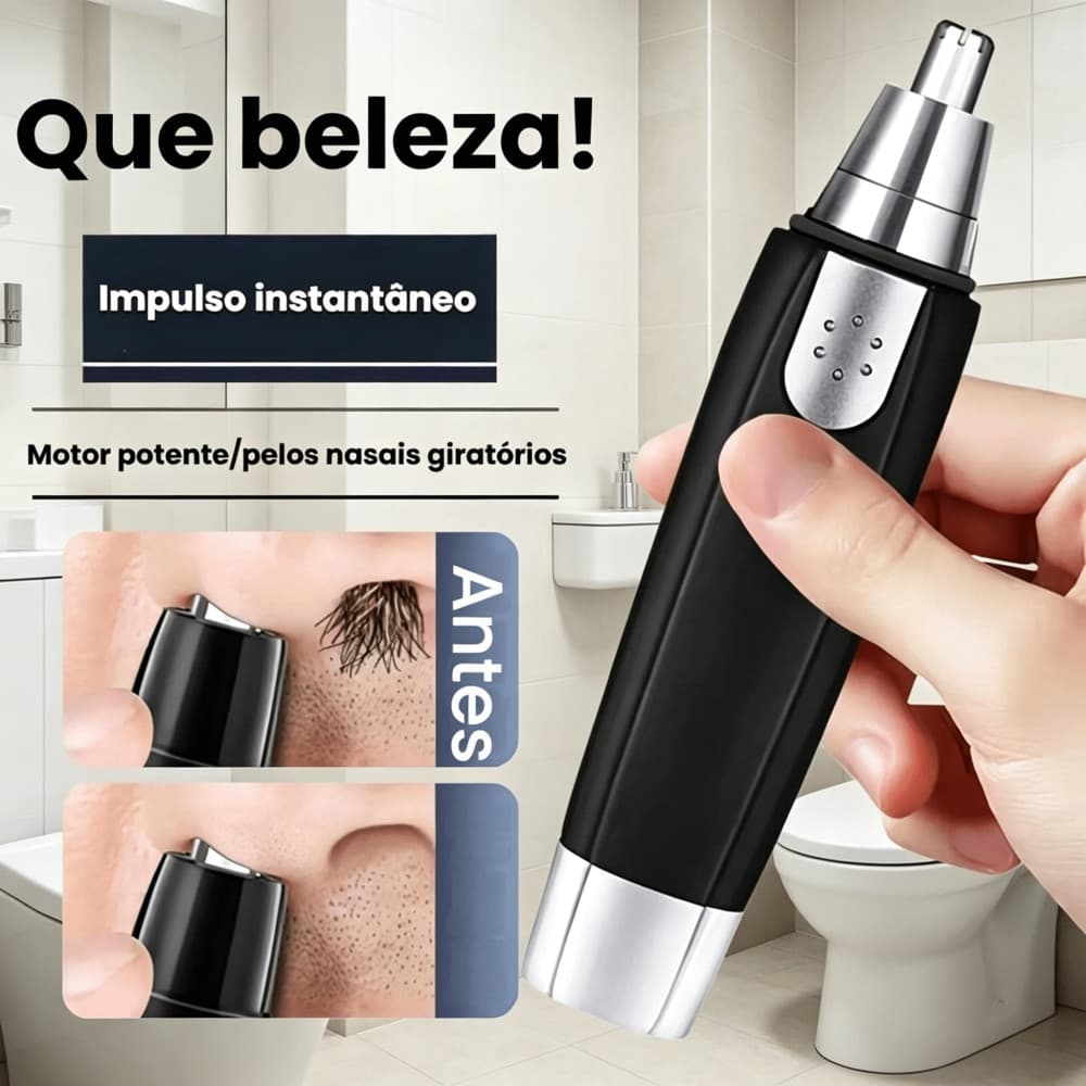 Cortador Portátil de Pelos Nasais e Auriculares para Uso Diário Masculino