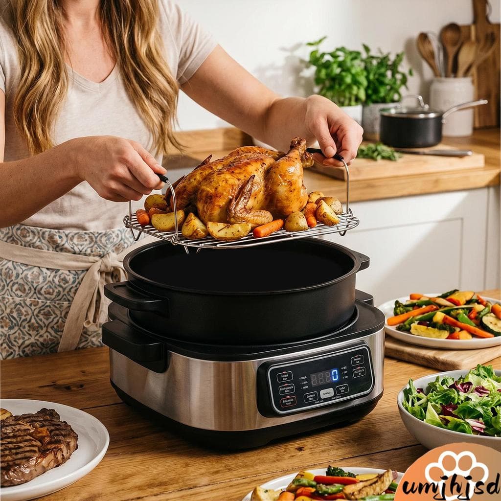 Fogão Lento Crock Torrefação Rack De Aço Inoxidável Assado E Vapor Compatível Com MC1101 Para Casa Cozinha Cozimento SHO