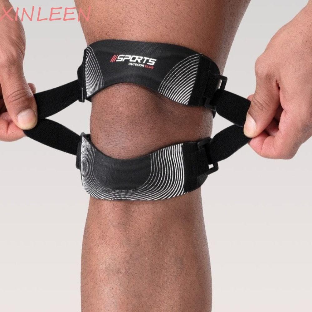 Joelheira Para Patela XINLEEN , Alça De Suporte De Tendão Com Almofadas Duplas Ajustáveis De Silicone , Manga Confortáve