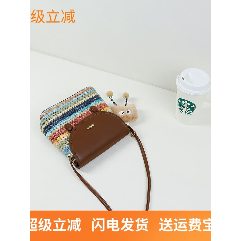 Bolsa do telefone móvel 2026 novo estilo bolsa feminina grande capacidade tecido saco feminino verão bolsa de ombro femi