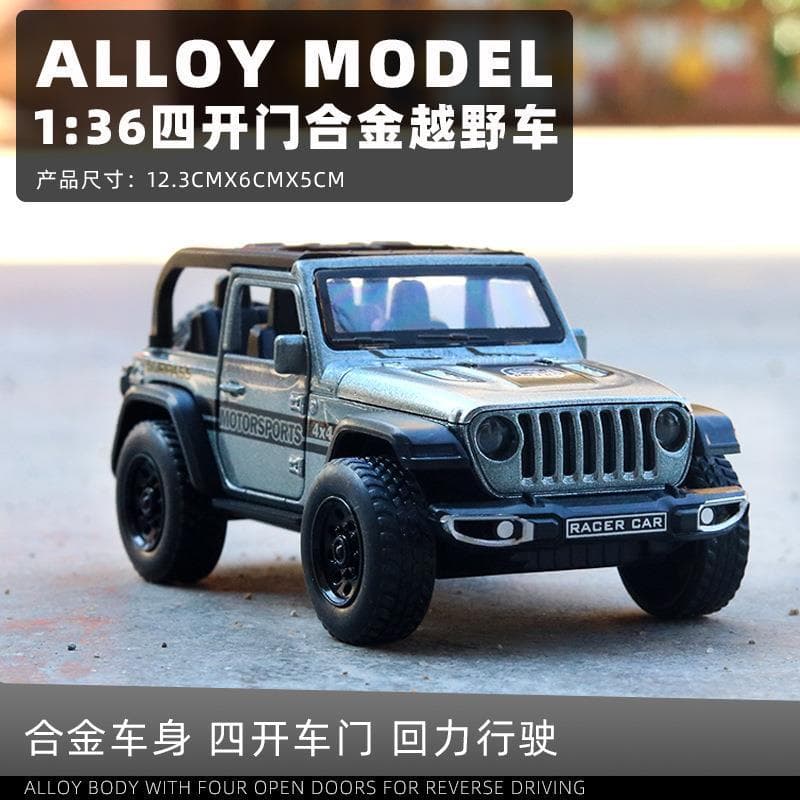 Porta aberta Wrangler Jeep liga modelo menino fora de estrada conversível ornamentos infantis presente carro de brinqued