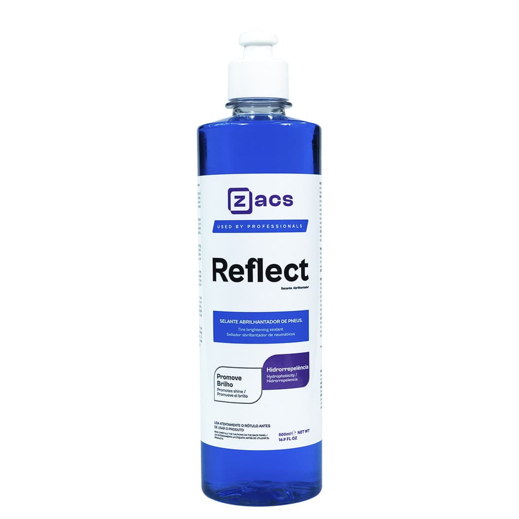 Selante Abrilhantador Pneu Pretinho Reflect Hidrorepelente 500ml Zacs