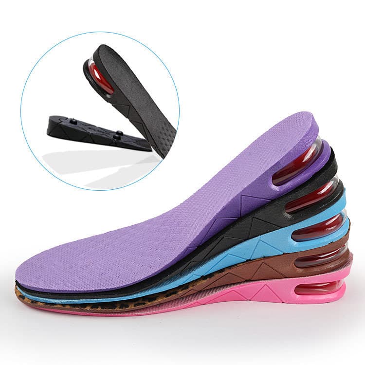 Palmilha de aumento de PVC almofada de combinação destacável de duas camadas masculino feminino invisível esportes almof