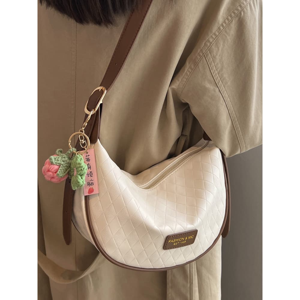 França MKCLACK moda All-Match pequena bolsa de ombro High-End couro macio Commuter viagem lazer saco do mensageiro femin