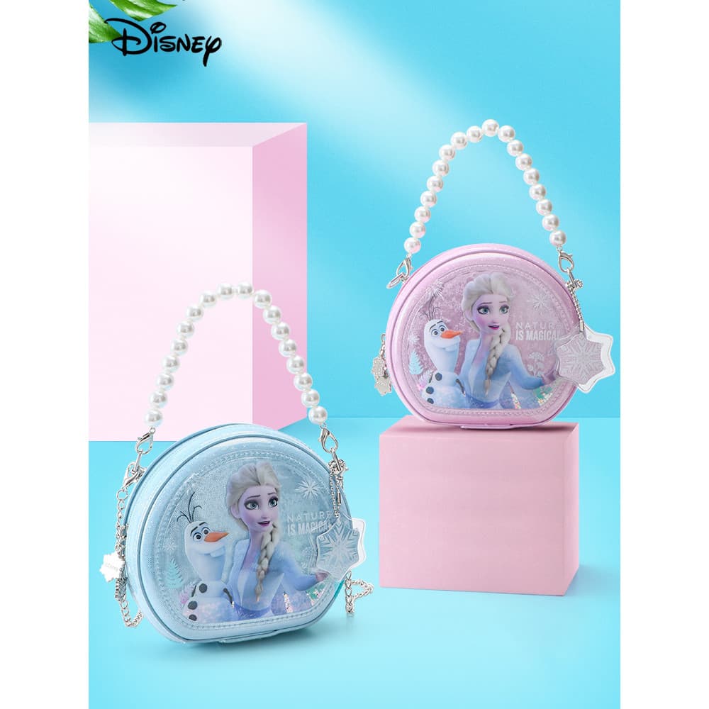 Disney princesa elsa sacos infantis feminino bonito menina mensageiro saco elsa pequeno saco menina bebê moda