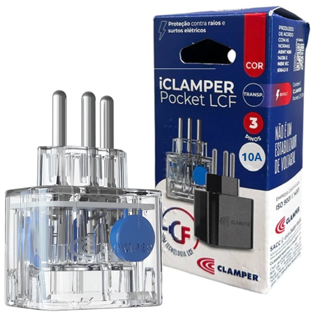 Protetor de Surto Dps iclamper Pocket Lcf 10a 3 Pinos