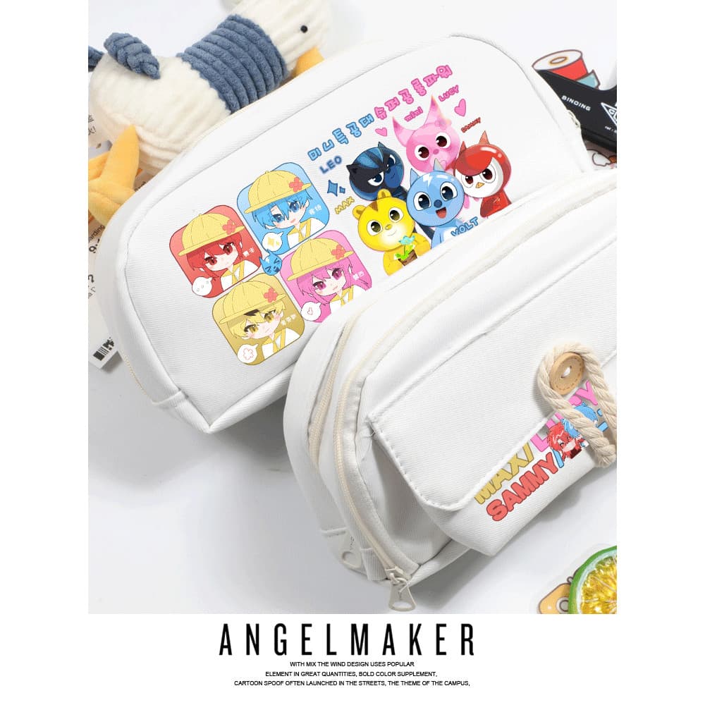 Mini agente equipe animação mercadoria Fotesami Lucy Max bonito dos desenhos animados lápis caso caixa de papelaria