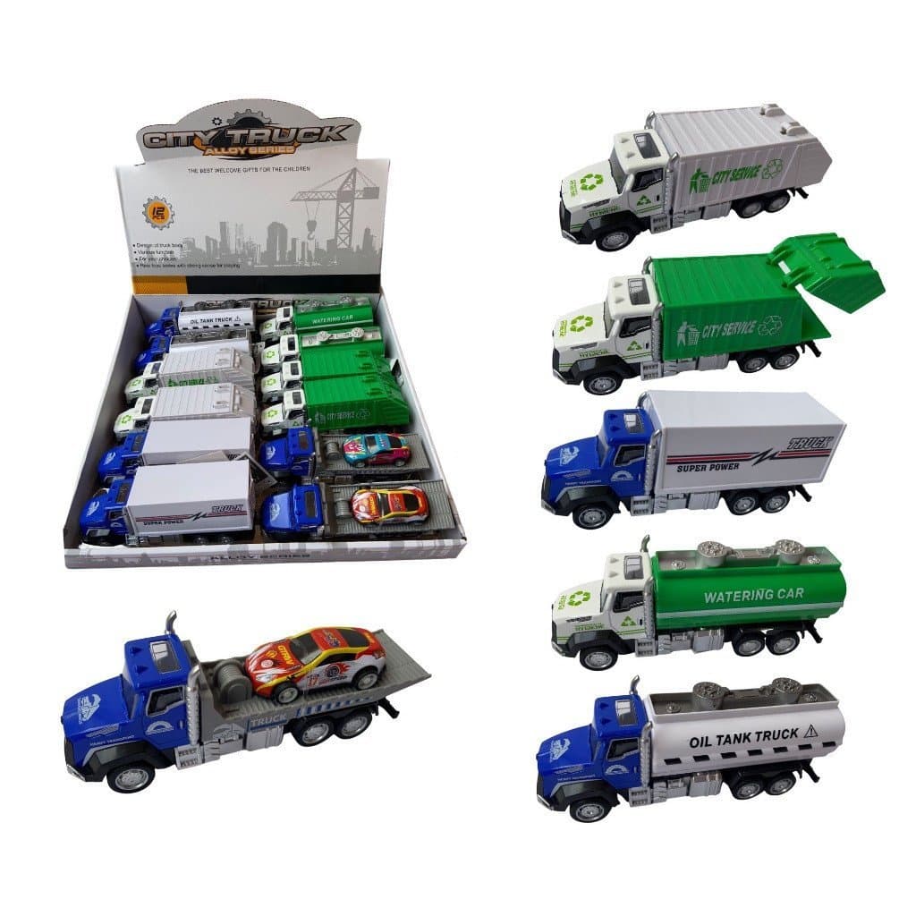 Caminhão De Fricção 17 Cm Carrinho Metal Coleção Miniatura