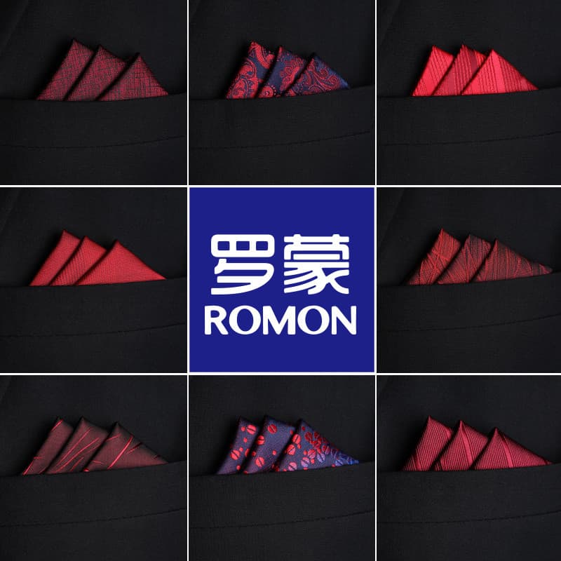 Romon bolso lenço de peito masculino terno bolso pequeno lenço quadrado lenço masculino terno saco cachecol peito decora