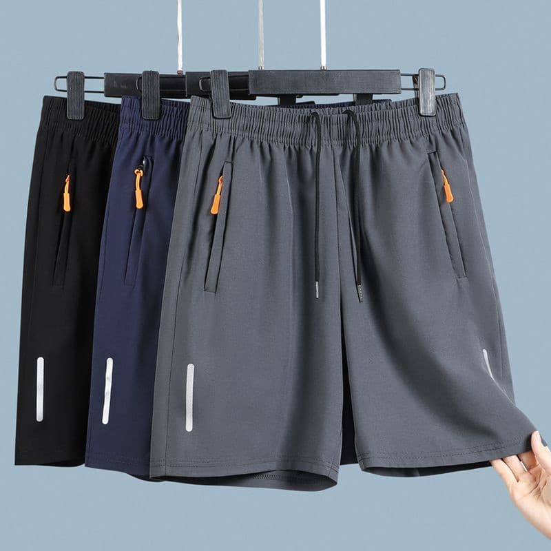Shorts legais verão cortados shorts masculinos de secagem rápida High-End seda gelo respirável esportes correndo shorts