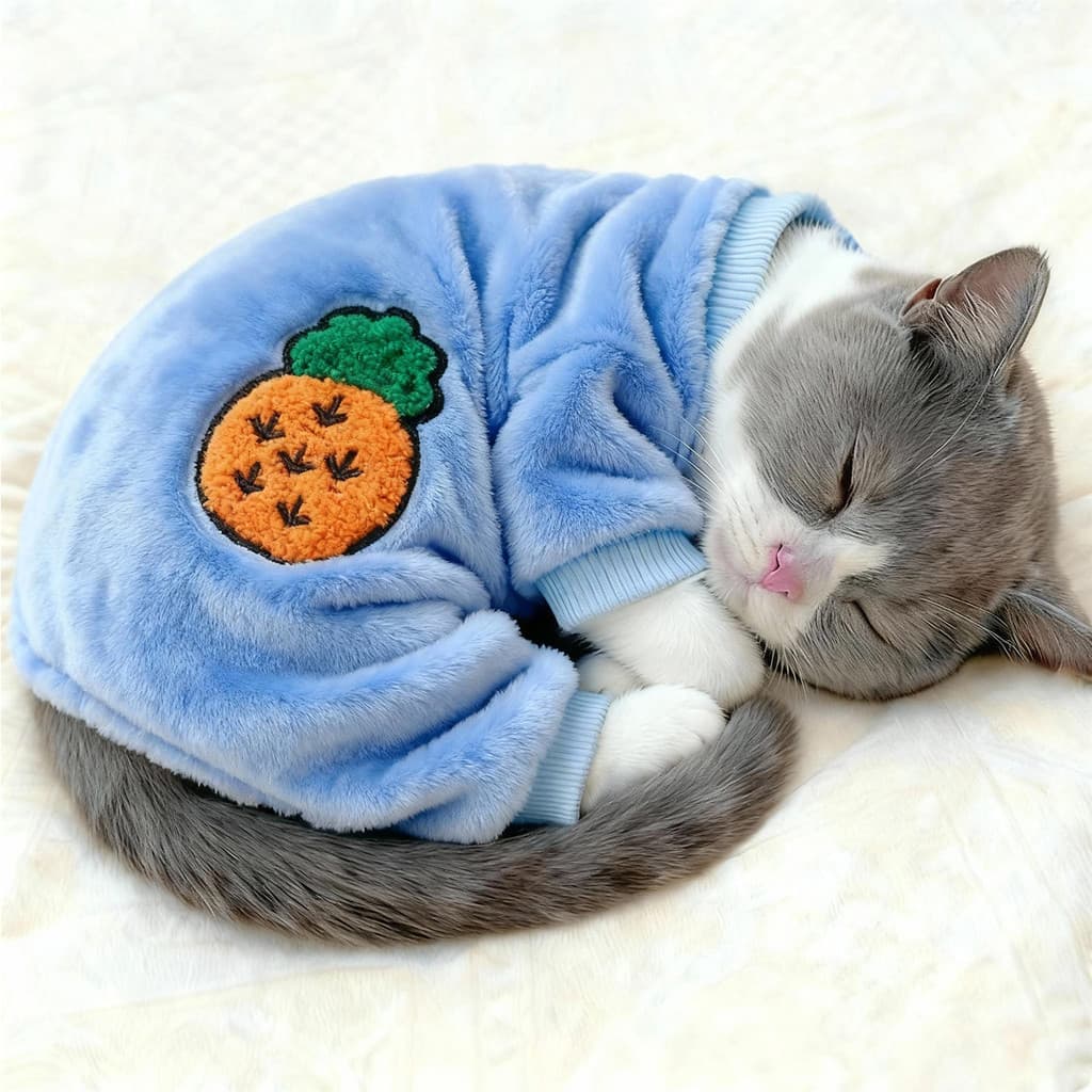 Roupas de gato outono inverno estilo lã-pernas roupas de quatro patas gradiente dourado Muppets gatinhos ingleses animai
