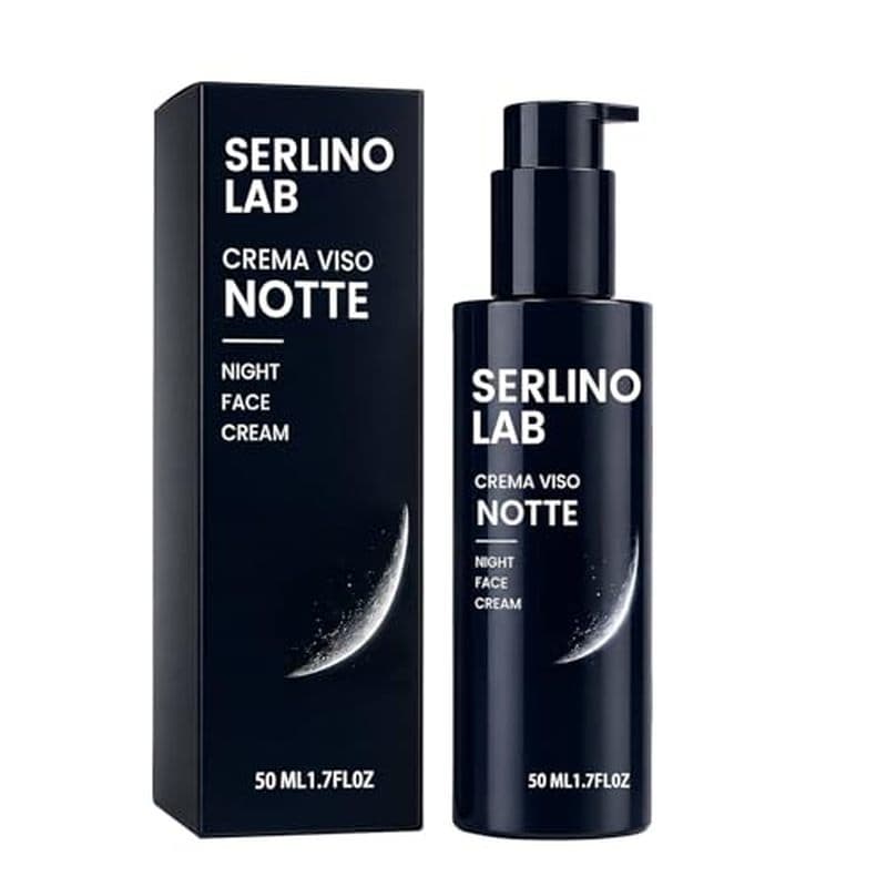 Serlino Lab Men's Night Cream-Retinol , Promove A Produção De Colágeno , Contém Ácido Hialurônico E Azeite , Reduz Efica