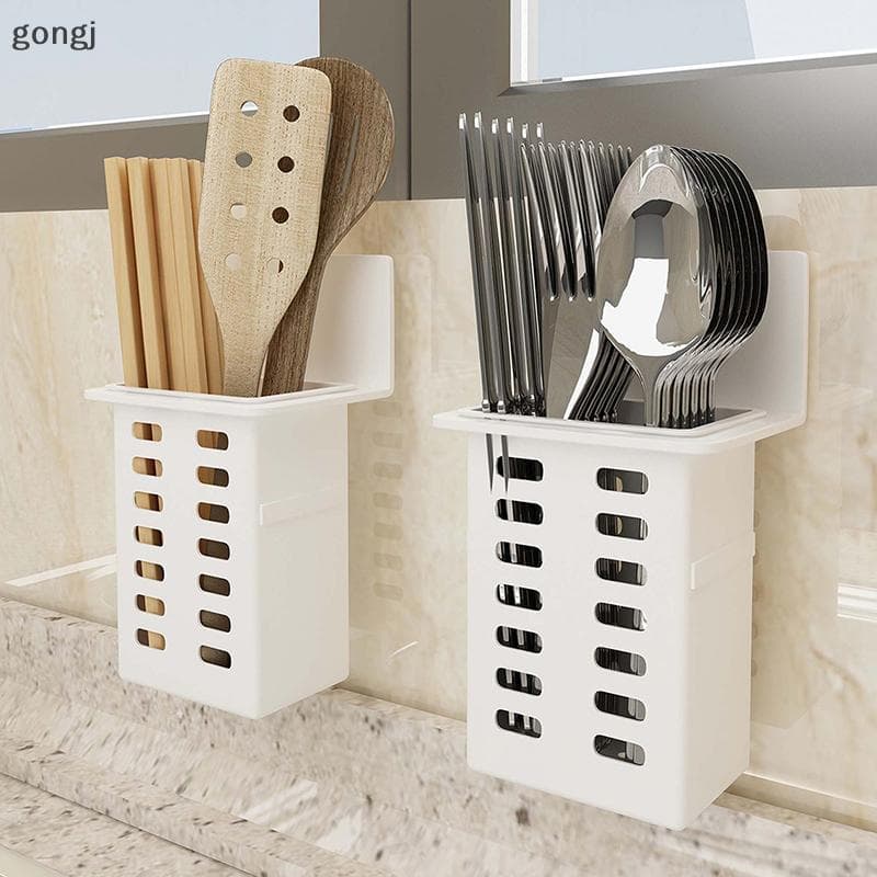 [gongj] 1/2 Unidades Suporte Para Pasta De Dente E Escova De Dentes PP Caixa De Armazenamento Montada Na Parede Produtos