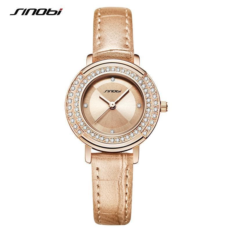 Relógio de quartzo feminino relógio feminino moda cravejado de diamantes padrão de sol estilo cinto relógio de quartzo à
