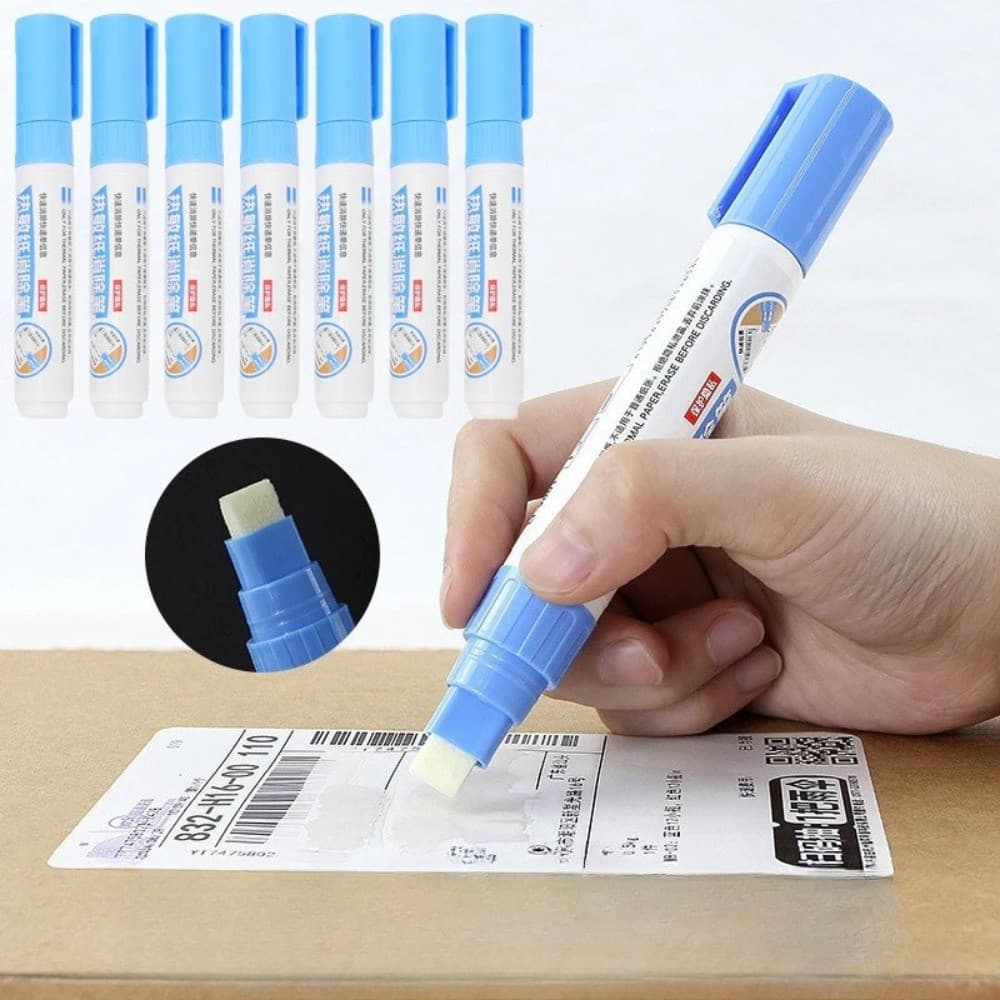 Caneta De Borracha De Papel Térmico Portátil , Ferramenta De Proteção De Privacidade De Secagem Rápida , Canetas Fluidas