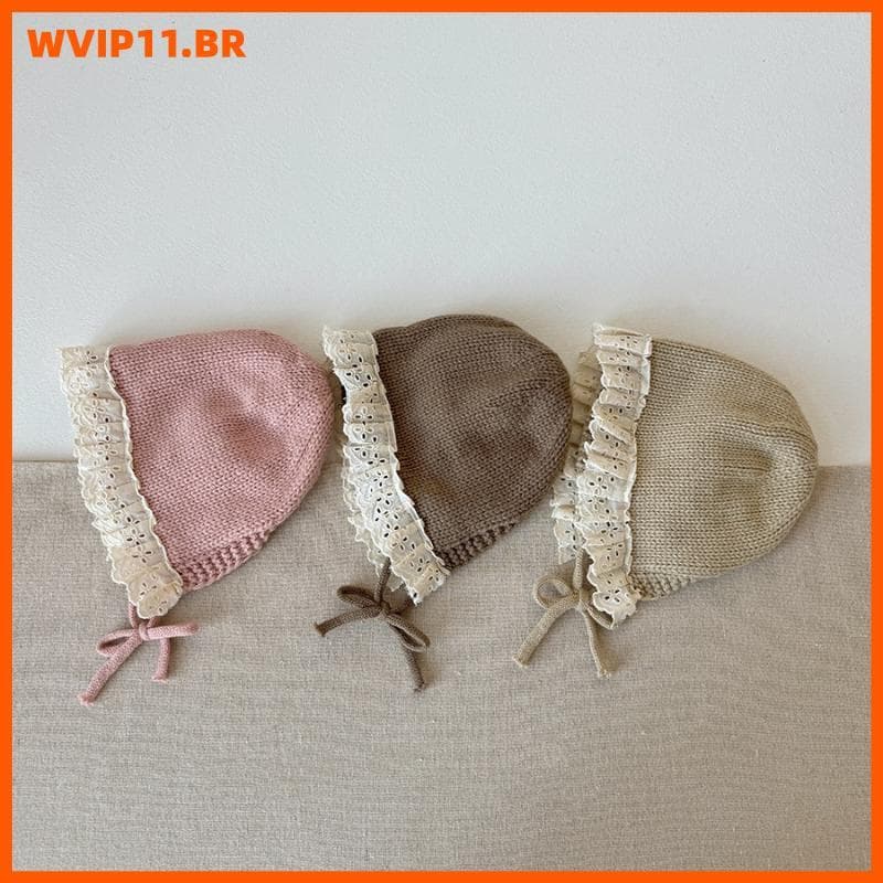 WVIP Chapéu Quente Para Bebês , Meninos E Meninas , Outono Inverno , Proteção Os Ouvidos , Babados , Renda , Princesa ,