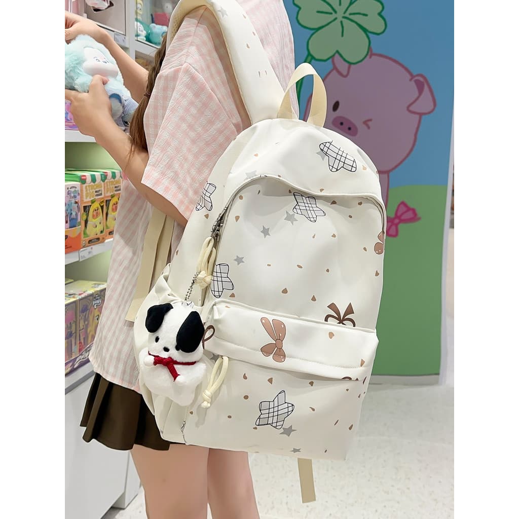Mochila escolar júnior meninas do ensino médio nicho impresso escola secundária leve viagem pequena mochila japonesa ins