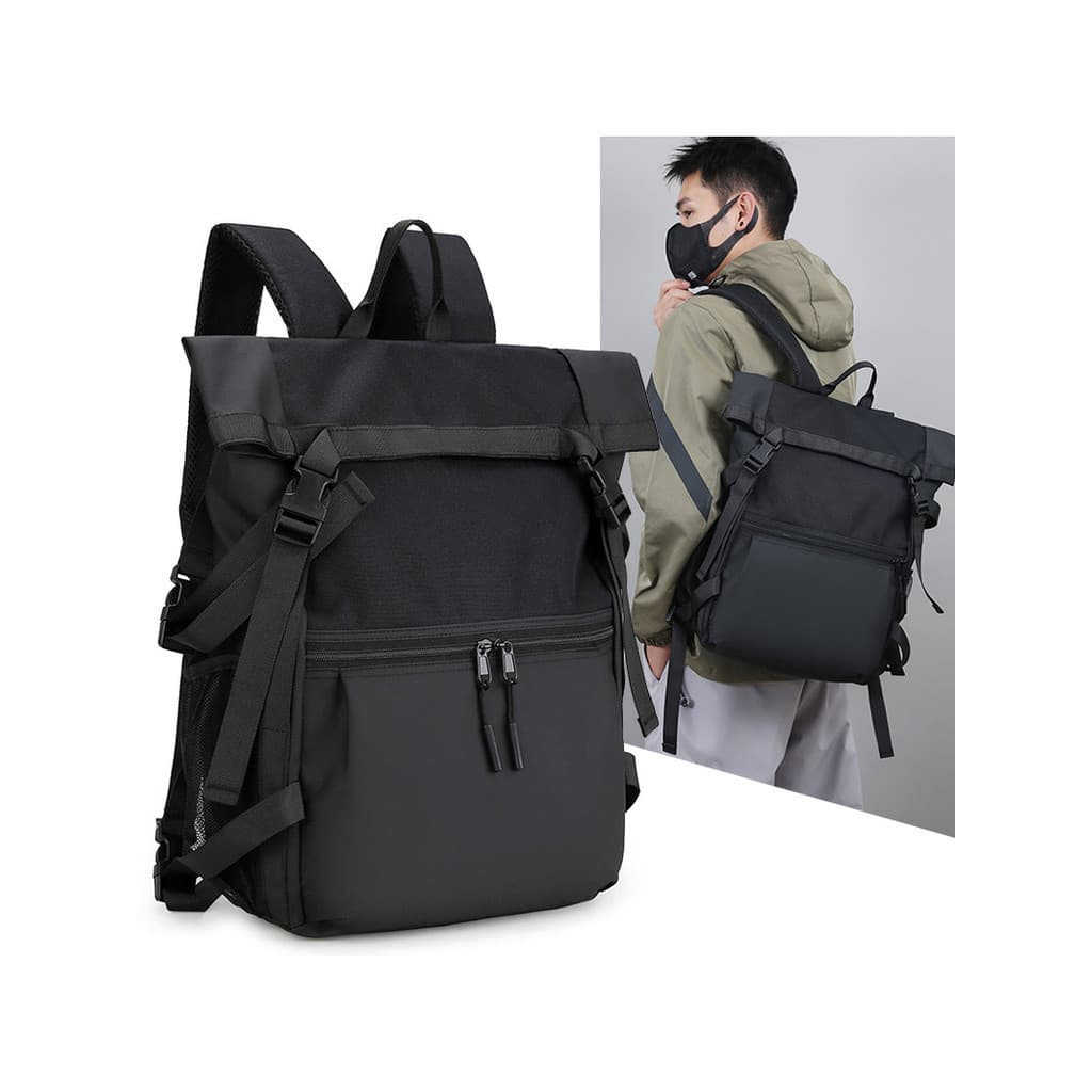 Nova mochila masculina de rua, grande capacidade, lazer ao ar livre, computador, bolsa escolar, viagem de curta distânci