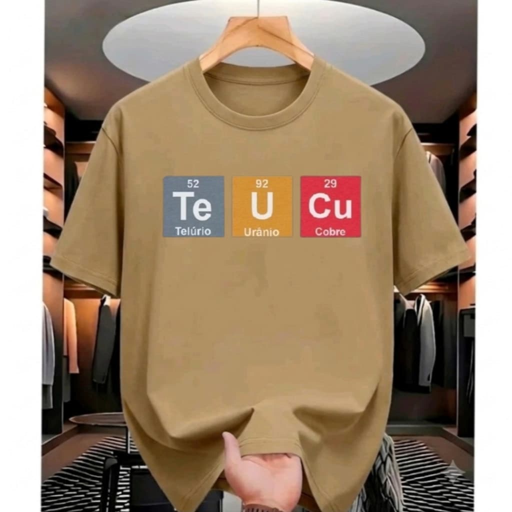 Camiseta unissex  Te U Cu Meme Quimica Faculdade Graduação 100% Algodão