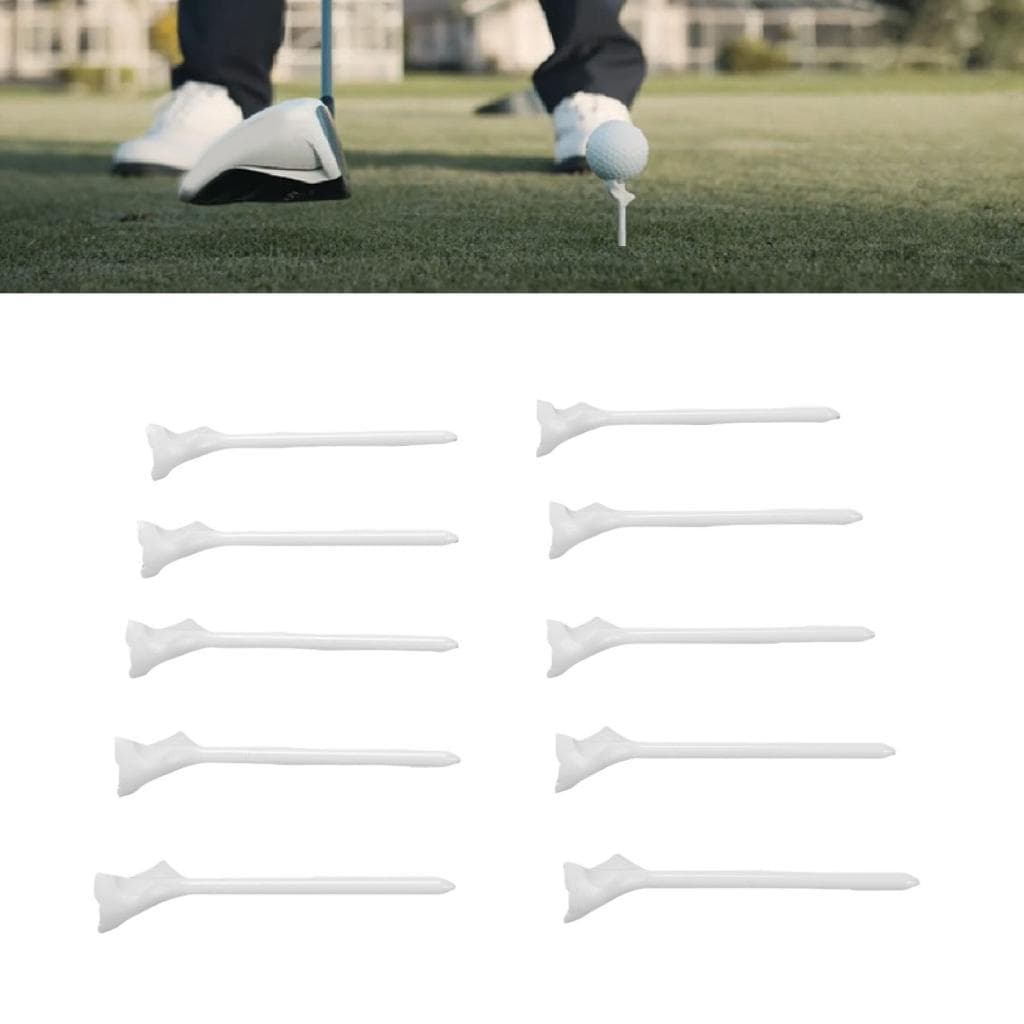 10 peças camisetas de golfe 10° inclinadas bola reduzida rotação menos fricção 3,25 pol. branco para treinamento