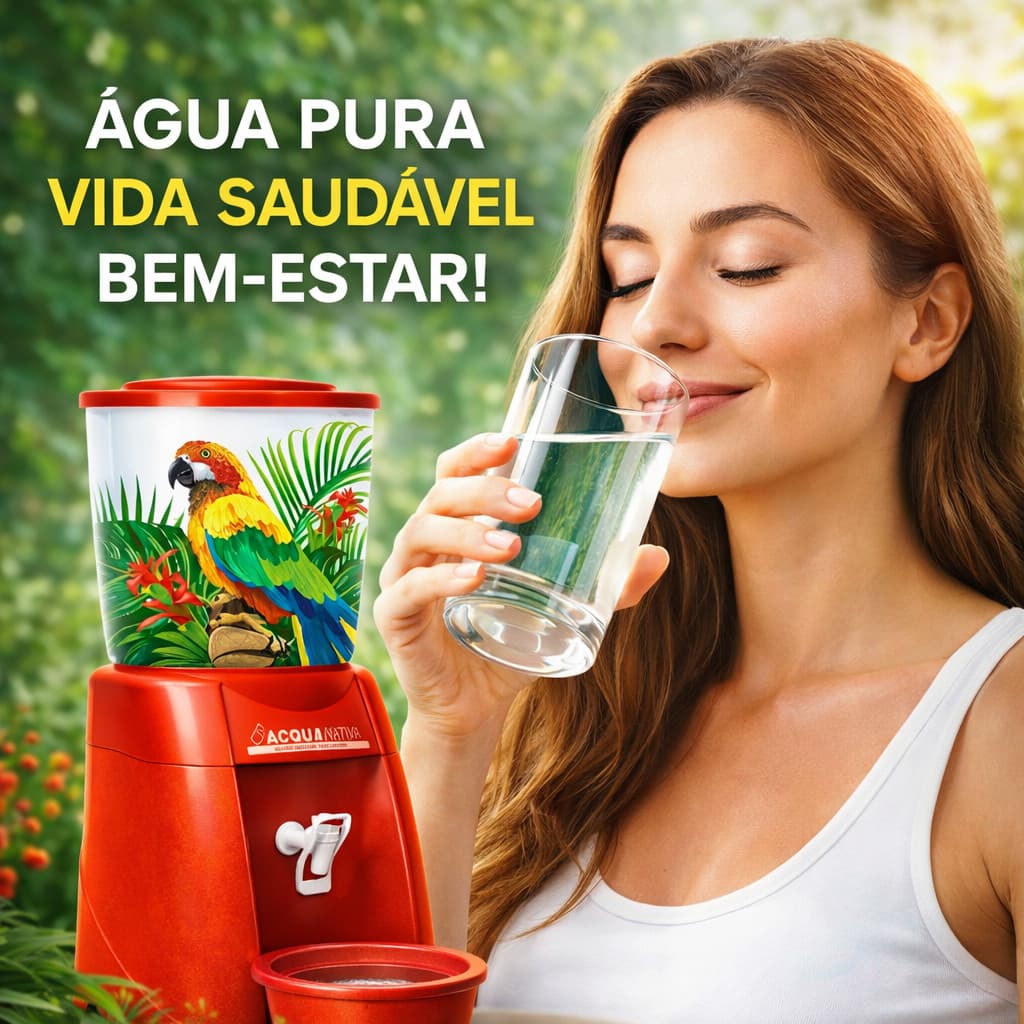 Filtro de Água de Barro Acquamar 14,9 Litros com Vela de Carvão Ativado e Torneira Amazon
