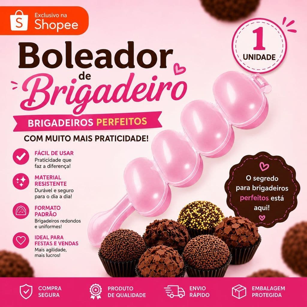 Boleadores de Brigadeiros 1 unidade, Enrolador Modelador Beijinho Doce Arroz
