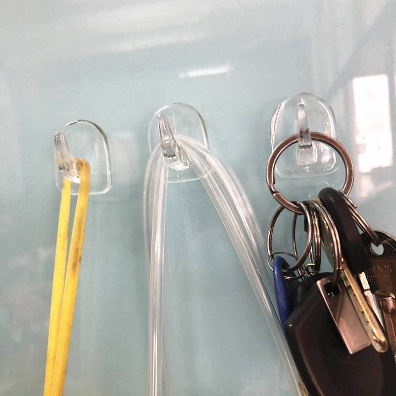 Sha 1 Pçs Gancho De Porta Adesivo Ganchos De Parede Transparente Anti-skid Traceless Resistente Sti No Banheiro Cozinha