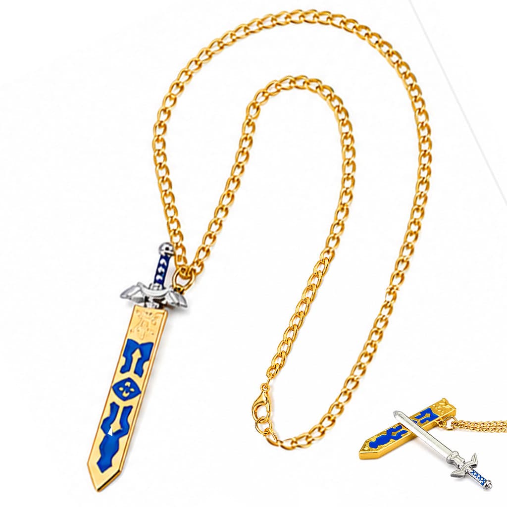 Colar Master Sword   Pingente Com Espada Removível Zelda Link Ocarina