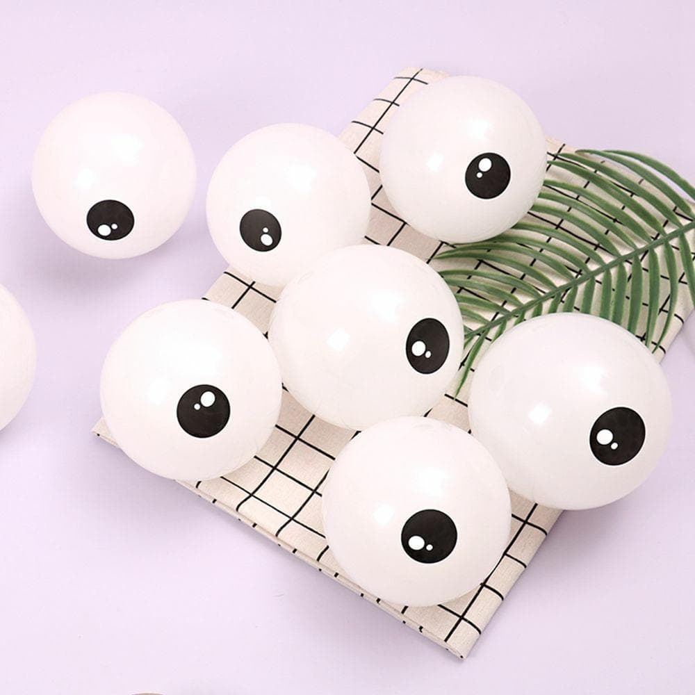 Balão Branco 100 Pcs Halloween Animal Olho Látex Modelagem Suprimentos