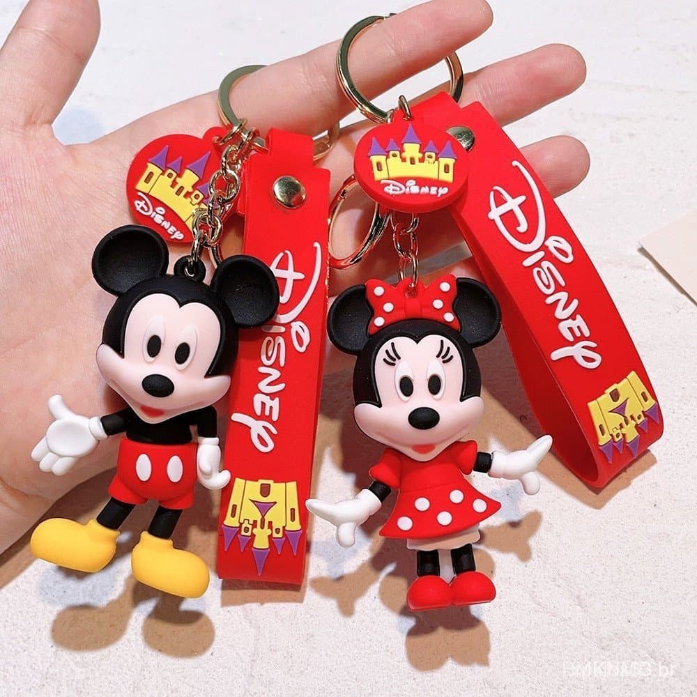 Chaveiro de Brinquedo de Natal Mickey Minnie Daisy Cola Drip KJ2F