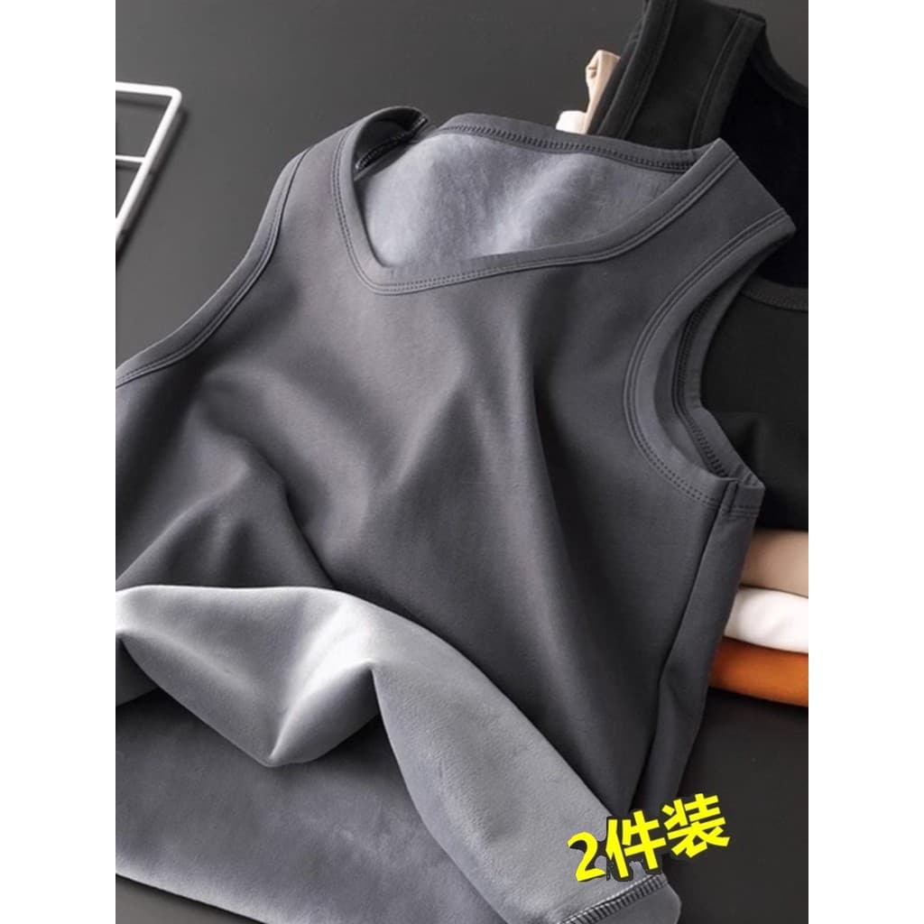 Colete térmico masculino outono inverno forro de desgaste interno engrossado colete masculino camisa aquecimento colete