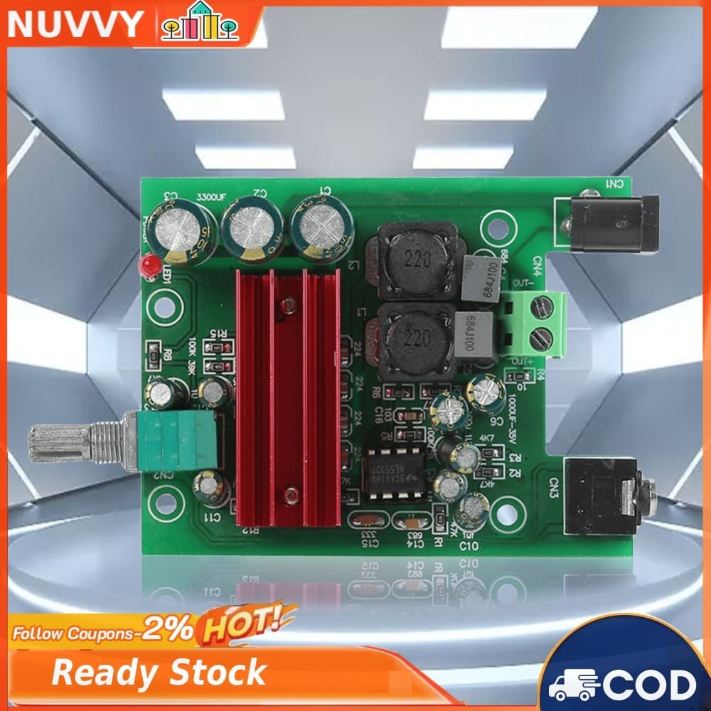 Placa Amplificadora Mono Subwoofer TPA3116D2 100W Módulo Amplificador De Áudio Digital NE5532 OPAMP DC 8-25V Baixa Disto
