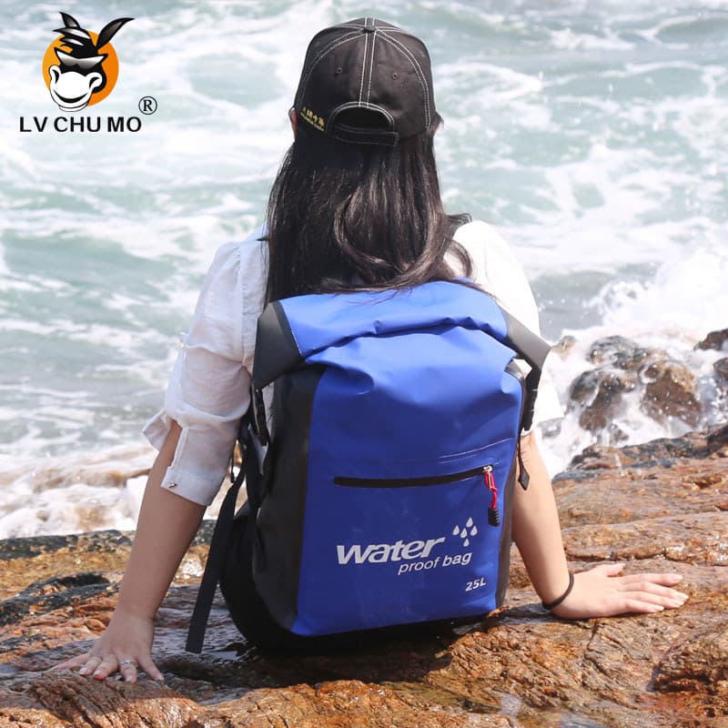 Mochila feminina mochila à prova dwaterproof água saco Upstream praia mochila natação ao ar livre escalada saco do telef