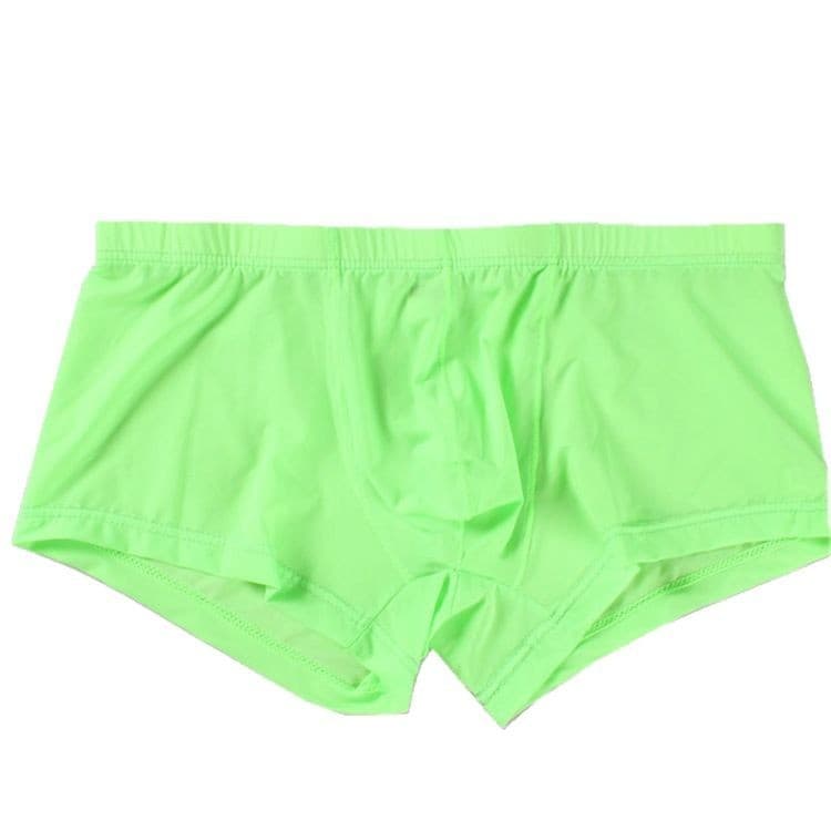 Cueca Boxer masculina leve e translúcida de seda gelada
