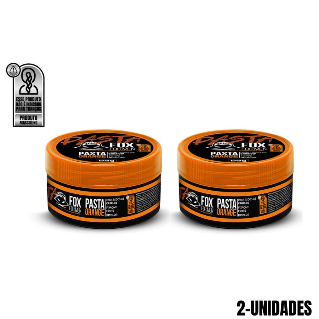 Pasta Modeladora Orange da Fox For Men 80g 2 Unidades
