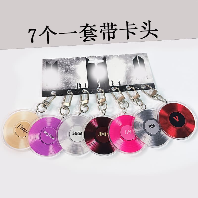 Conjunto de 7 peças de chaveiros de acrílico do ídolo Kpop BTS IMHM