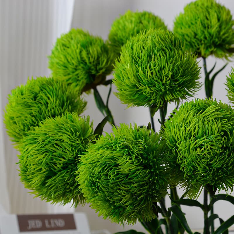 Flor artificial de bambu verde estilo simples arranjo de flores para casa/penhar borracha macia decoração de flores arti