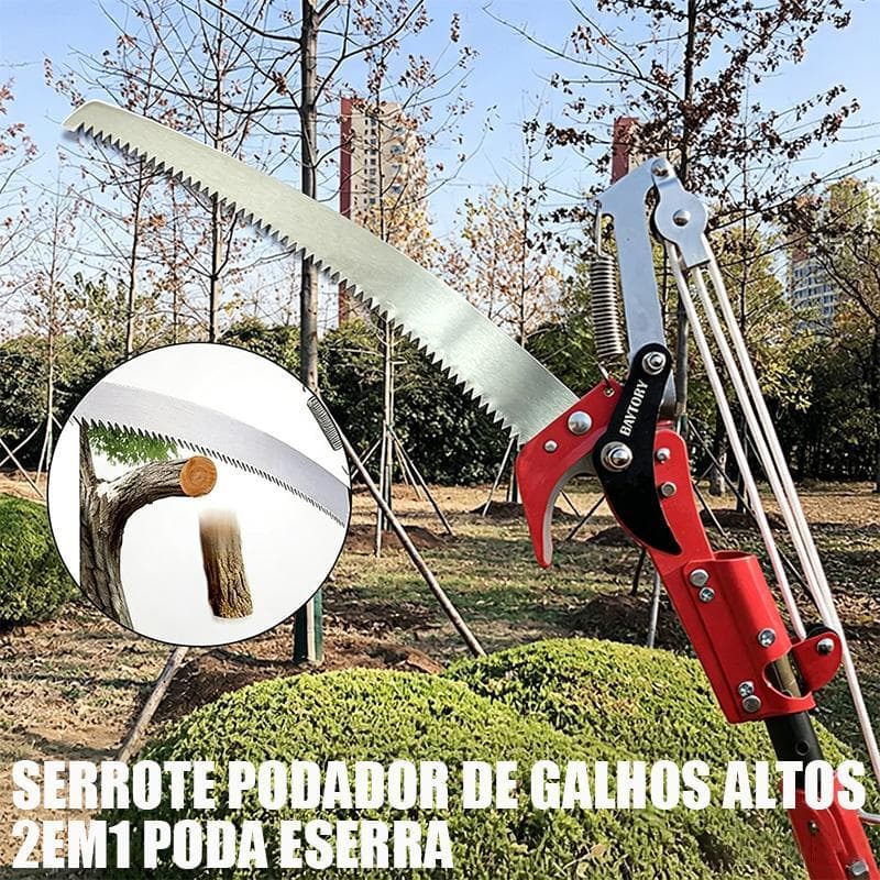 Podador De Galhos Altos Serrote Podador 2 Em 1 Ferramenta De Poda Para Árvores Resistente