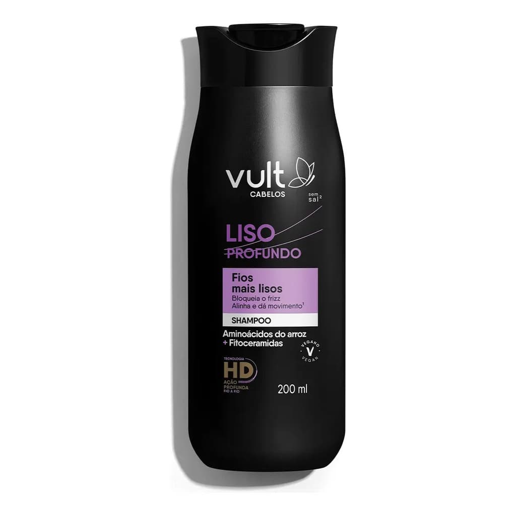 Vult Cabelos Shampoo Liso Profundo 200ml Vult Cabelos Vult Shampoo
