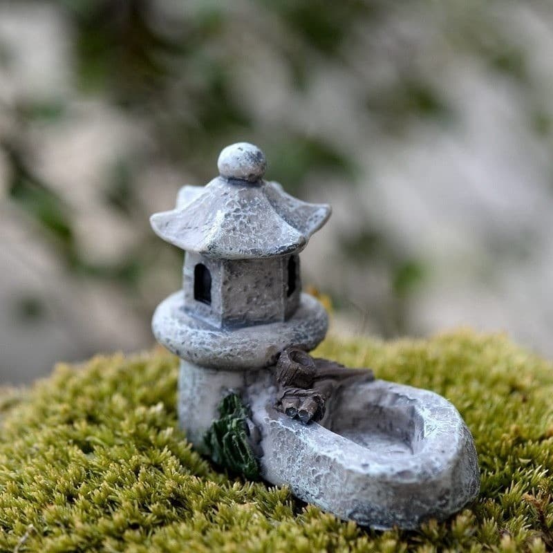 Mini Torre Laguinho Mini Jardim Terrário Bonsai Dollhouse